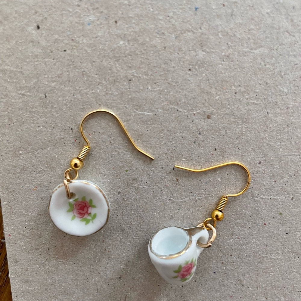 Teacup earrings